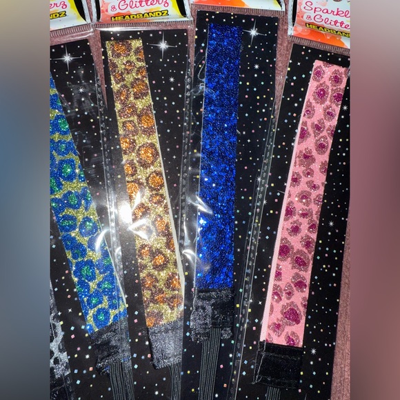 Colorful Glitter Headbands Set - will receive 7 random headbands total - Picture 4 of 6